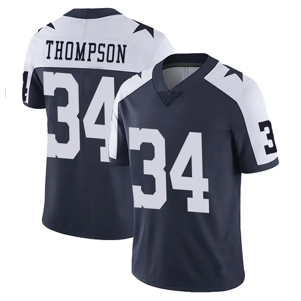 D.Cowboys #34 Jalen Thompson Player Navy-White Limited Alternate Vapor Untouchable Home Game BALCE Stitched Jerseys