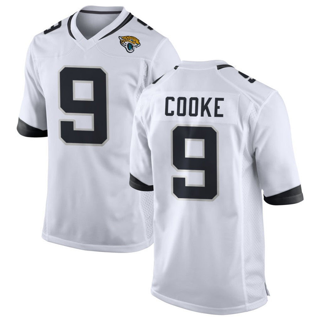 J.Jaguars #9 Logan Cooke Player White Home Game BALCE Stitched Jerseys
