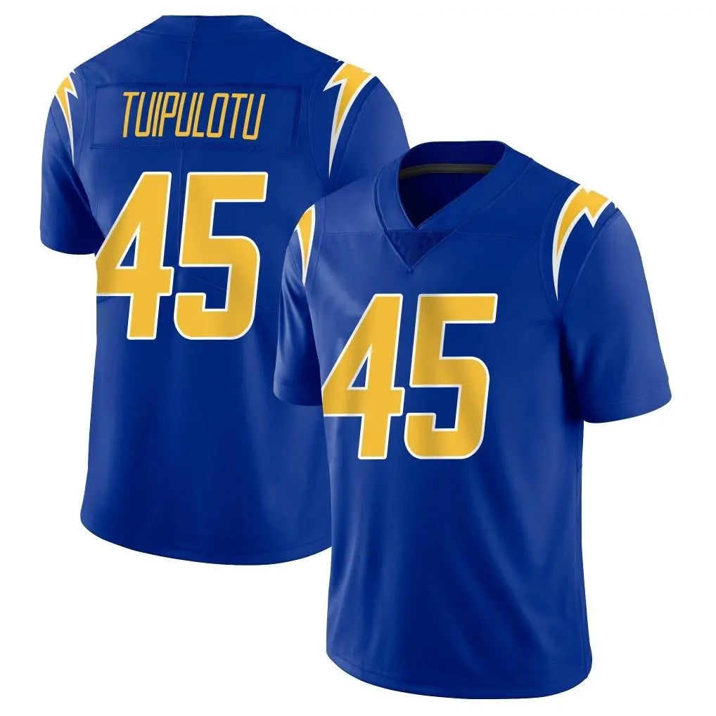 LA.Chargers #45 Tuli Tuipulotu Player Royal Limited Vapor Home Game BALCE Stitched Jerseys