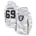 LV.Raiders #69 Adam Butler Player Arctic Camo Salute to Service Hoodies Limited Game BALCE Stitched Jerseys