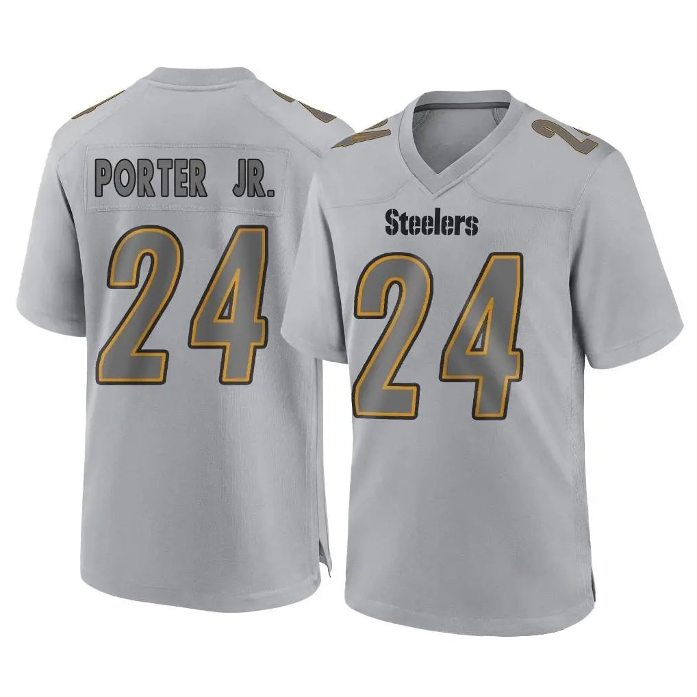 P.Steelers #24 Joey Porter Jr. Player Gray Atmosphere Fashion Home Game BALCE Stitched Jerseys