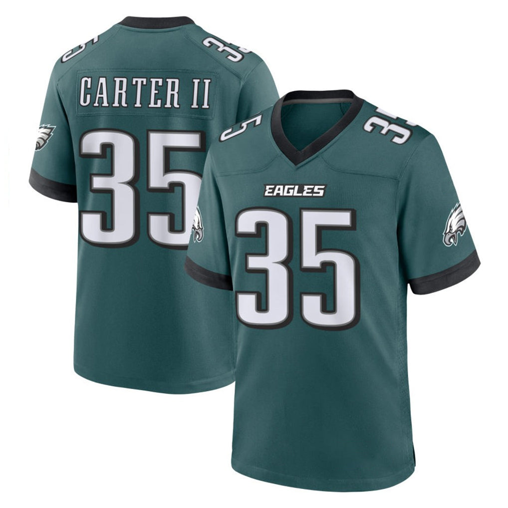 P.Eagles #35 Michael Carter II Player Green Home Game BALCE Stitched Jerseys