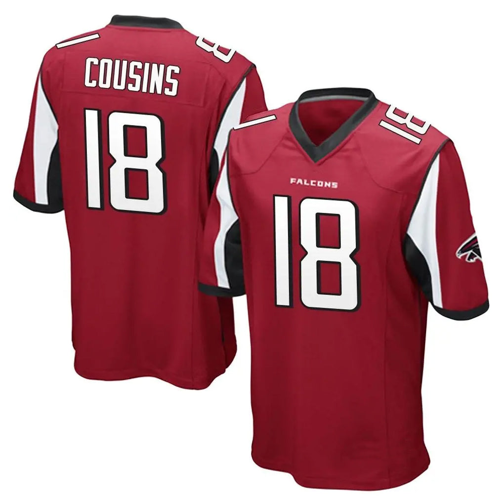 A.Falcons #18 Kirk Cousins Player Red Color Vapor Home Game BALCE Stitched Jerseys