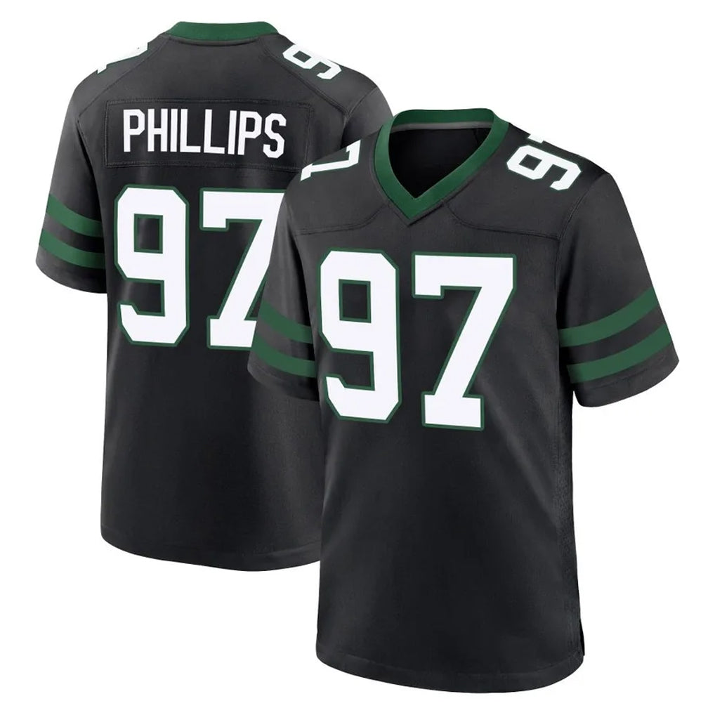 NY.Jets #97 Harrison Phillips Player Black Legacy Home Game BALCE Stitched Jerseys