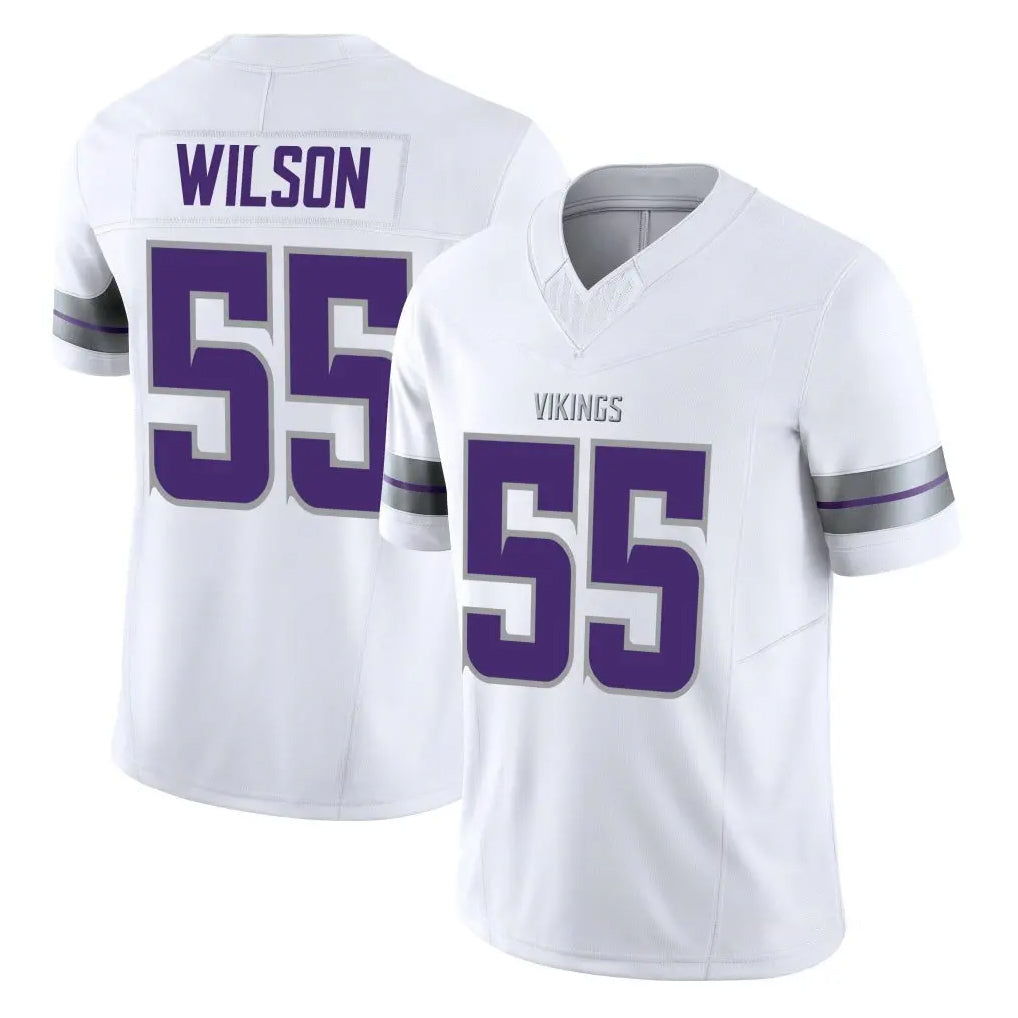 M.Vikings #55 Eric Wilson Player White Limited Alternate Vapor F.U.S.E. Home Game BALCE Stitched Jerseys