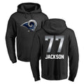 LA.Rams #77 Alaric Jackson Player Black Pullover Hoodie Limited Game BALCE Stitched Jerseys