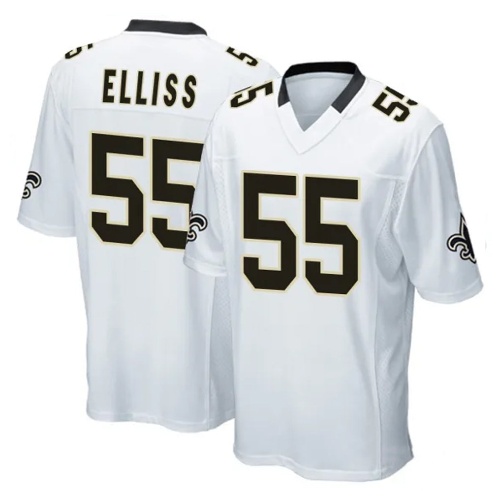 NO.Saints #55 Kaden Elliss Player White Home Game BALCE Stitched Jerseys