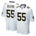 NO.Saints #55 Kaden Elliss Player White Home Game BALCE Stitched Jerseys