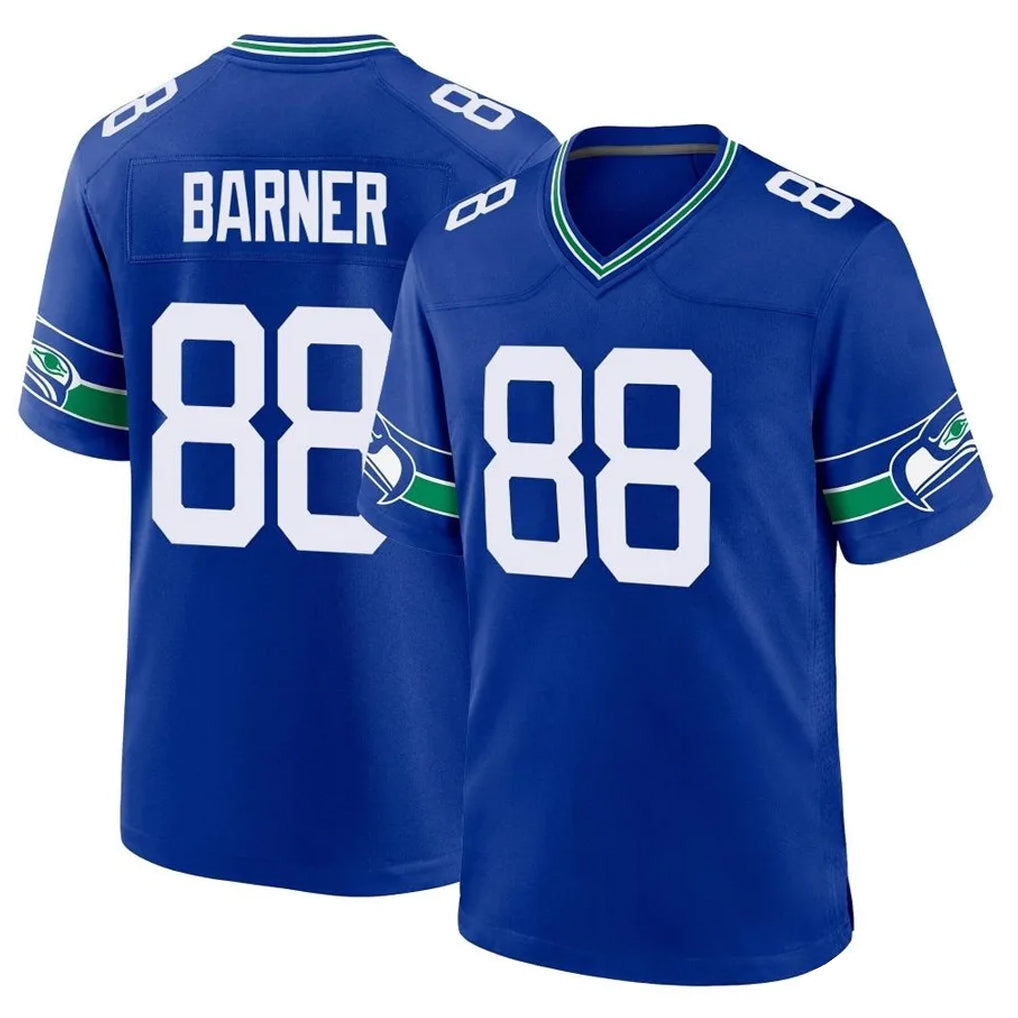 S.Seahawks #88 AJ Barner Player Royal Throwback Home Game BALCE Stitched Jerseys