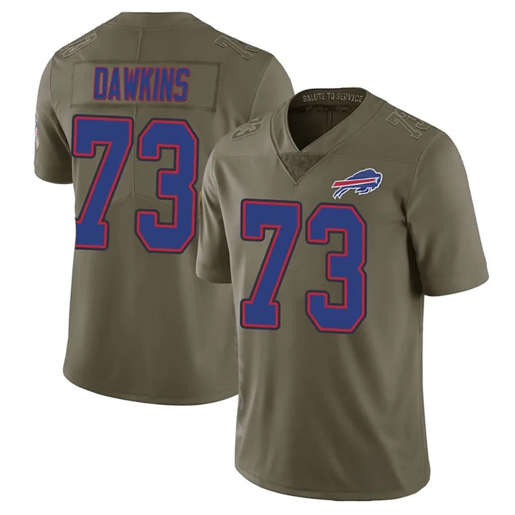 B.Bills #73 Dion Dawkins Player Olive Salute To Service Limited BALCE Stitched Jerseys