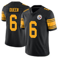 P.Steelers #6 Patrick Queen Player Black Limited Color Rush Home Game BALCE Stitched Jerseys
