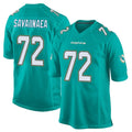 M.Dolphins #72 Jonah Savaiinaea Player Aqua Team Color Home Game BALCE Stitched Jerseys