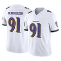 B.Ravens #91 Trey Hendrickson Player White Vapor F.U.S.E. Limited BALCE Stitched Jerseys