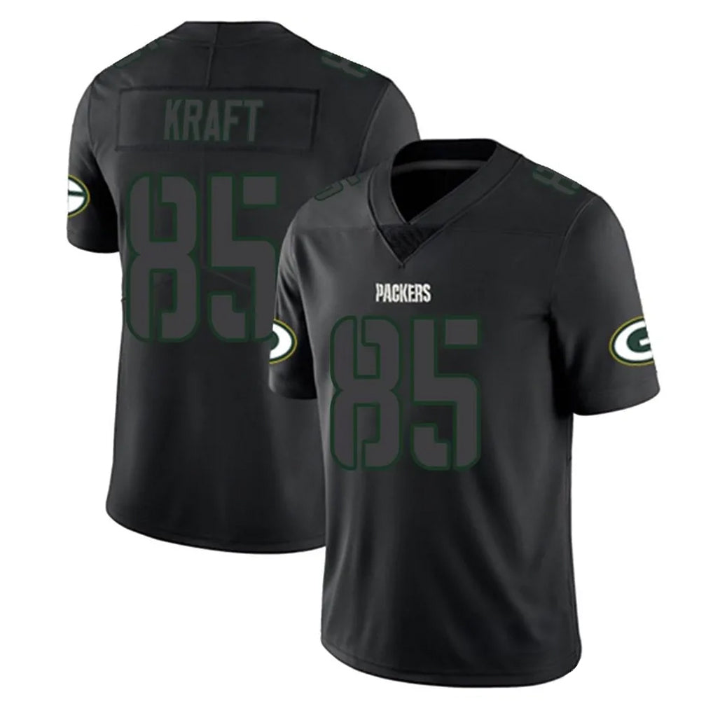GB.Packers #85 Tucker Kraft Player Black Impact Limited Home Game BALCE Stitched Jerseys
