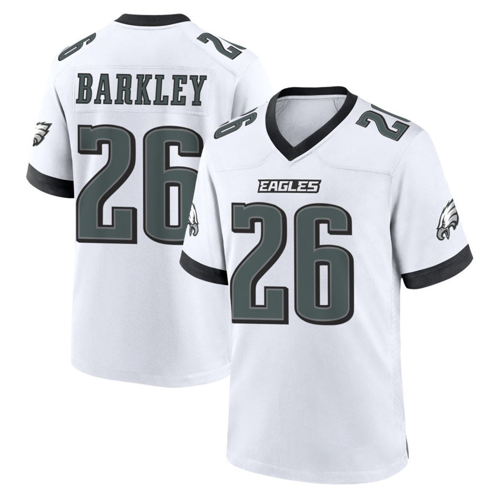 P.Eagles #26 Saquon Barkley Player White Game Home BALCE Stitched Jerseys