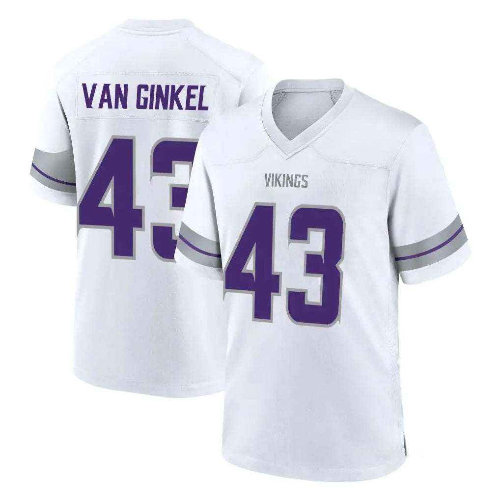 M.Vikings #43 Andrew Van Ginkel Player White Alternate Home Game BALCE Stitched Jerseys