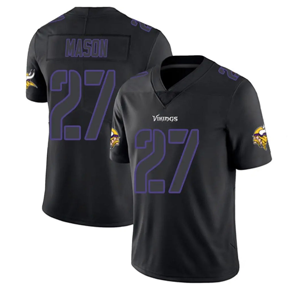 M.Vikings #27 Jordan Mason Player Black Impact LImited Home Game BALCE Stitched Jerseys
