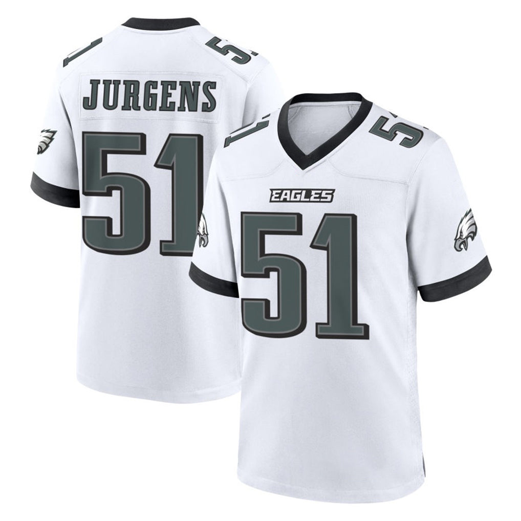 P.Eagles #51 Cam Jurgens Player White Game Home BALCE Stitched Jerseys