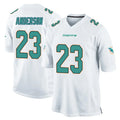 M.Dolphins #23 Zayne Anderson Player White Home Game BALCE Stitched Jerseys