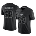 KC.Chiefs #58 Derrick Thomas Player Black Limited Reflective Game BALCE Stitched Jerseys