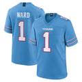 T.Titans #1 Cam Ward Player Light Blue 2026 Game Home BALCE Stitched Jerseys