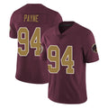W.Commanders #94 Daron Payne Player Burgundy Alternate Vapor Untouchable Home Game BALCE Stitched Jerseys