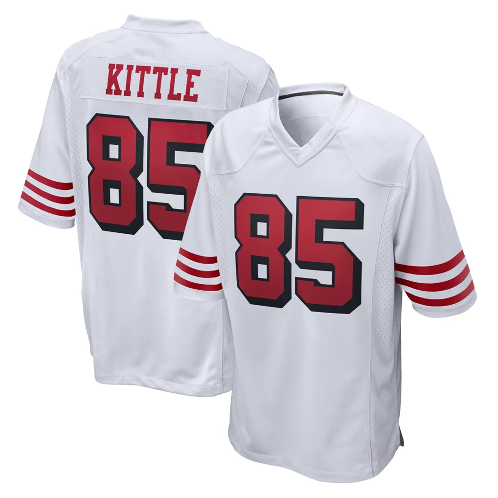 SF.49ers #85 George Kittle Player White Limited Home Game BALCE Stitched Jerseys