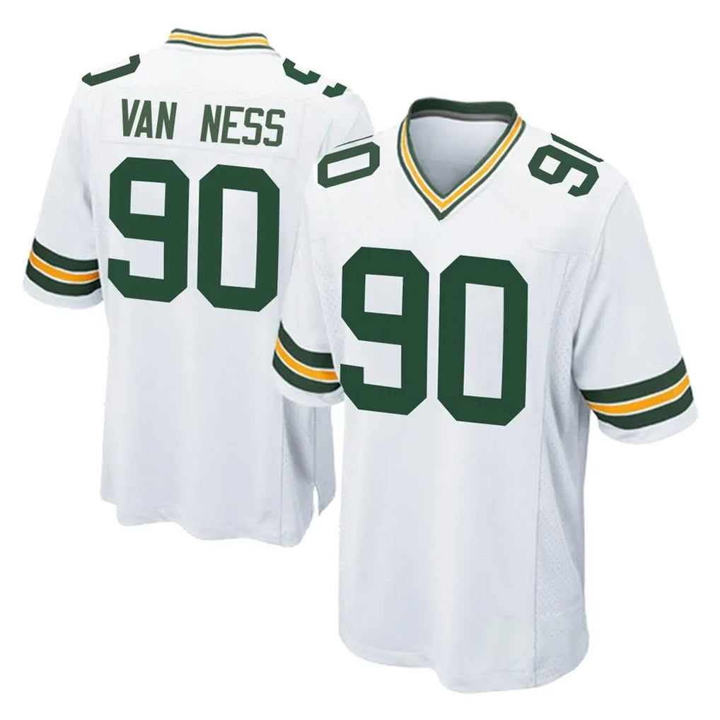 GB.Packers #90 Lukas Van Ness Player White Home Game BALCE Stitched Jerseys