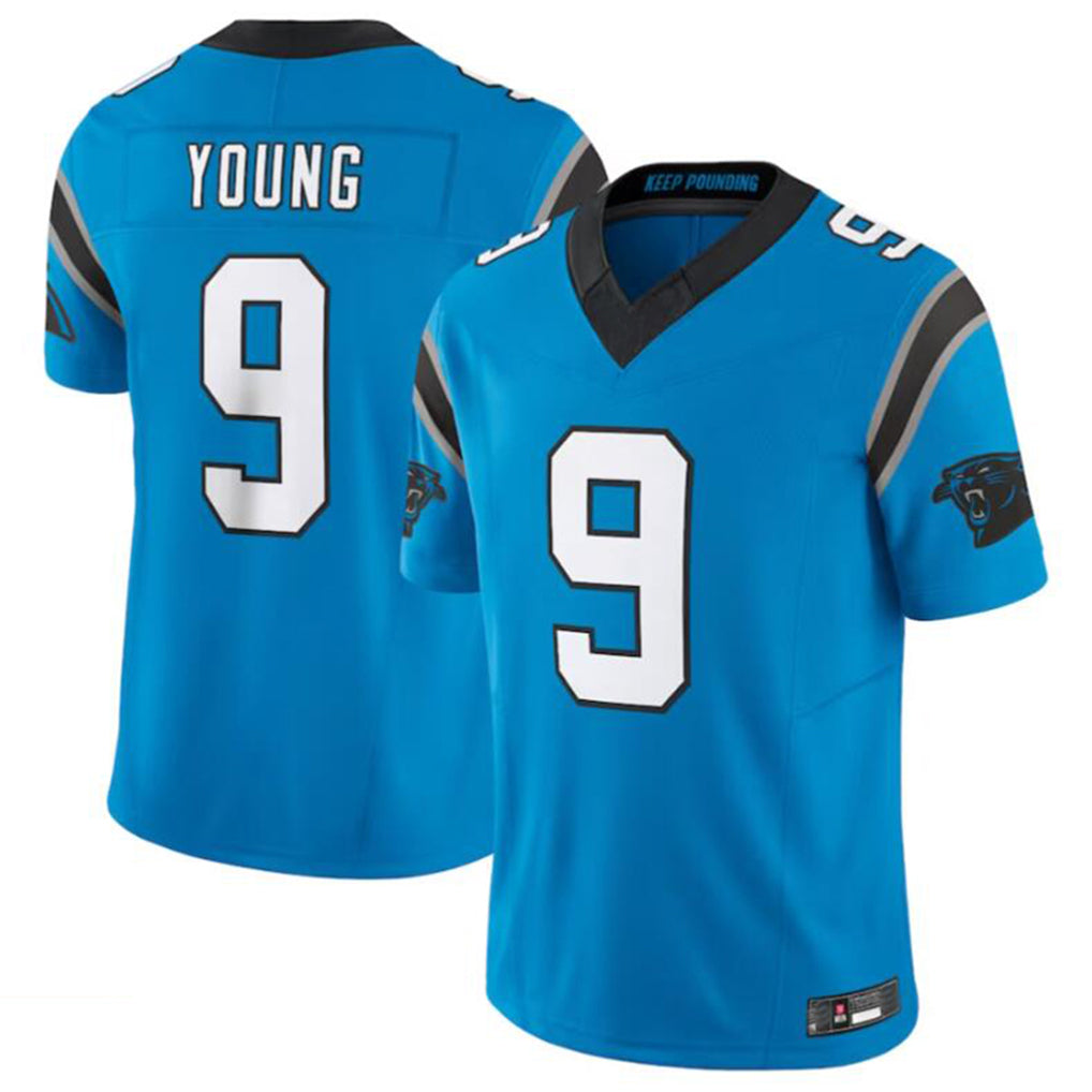 C.Panthers #9 Bryce Young Blue Vapor F.U.S.E. Limited Home Game BALCE Stitched Jerseys