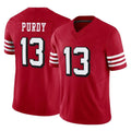 SF.49ers #13 Brock Purdy Player Red Limited Alternate Vapor F.U.S.E. Home Game BALCE Stitched Jerseys