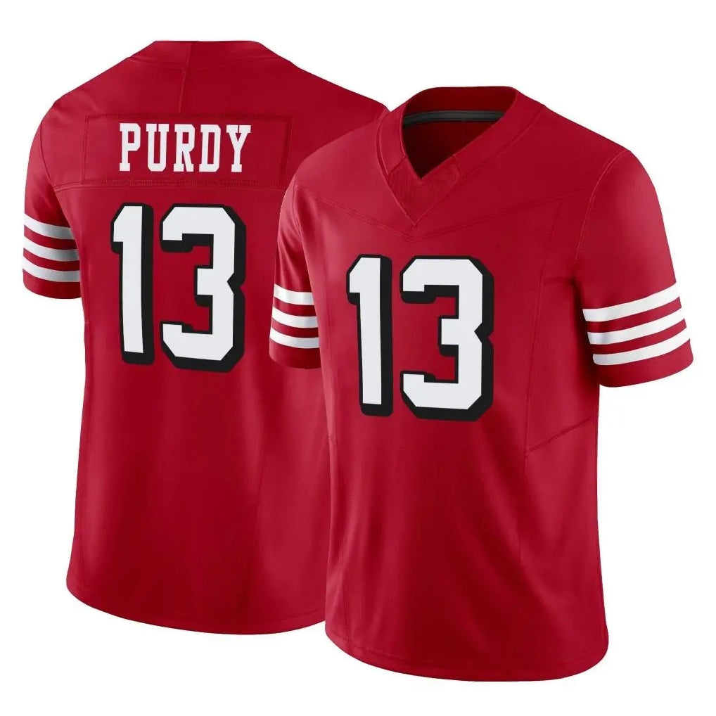 SF.49ers #13 Brock Purdy Player Red Limited Alternate Vapor F.U.S.E. Home Game BALCE Stitched Jerseys