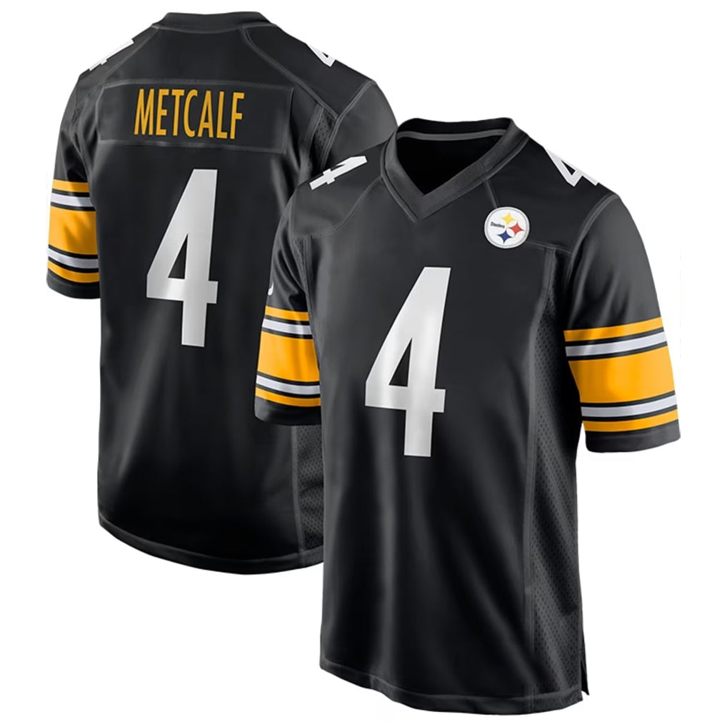 P.Steelers #4 DK Metcalf Player Black Home Game BALCE Stitched Jerseys