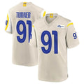 LA.Rams #91 Kobie Turner Player Bone Home Game BALCE Stitched Jerseys