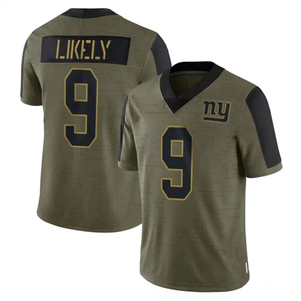 NY.Giants #9 Lsaiah Likely Player Olive Salute To Service Limited Game BALCE Stitched Jerseys