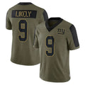 NY.Giants #9 Lsaiah Likely Player Olive Salute To Service Limited Game BALCE Stitched Jerseys