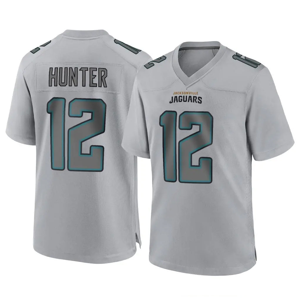 J.Jaguars #12 Travis Hunter Player Gray Atmosphere Fashion Home Game BALCE Stitched Jerseys