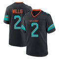 M.Dolphins #2 Malik Willis Player Black Pitch Rivalries Collection Home Game BALCE Stitched Jerseys