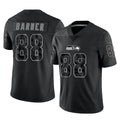 S.Seahawks #88 AJ Barner Player Black Limited Reflective Home Game BALCE Stitched Jerseys