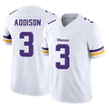 M.Vikings #3 Jordan Addison Player White Limited Vapor F.U.S.E. Home Game BALCE Stitched Jerseys