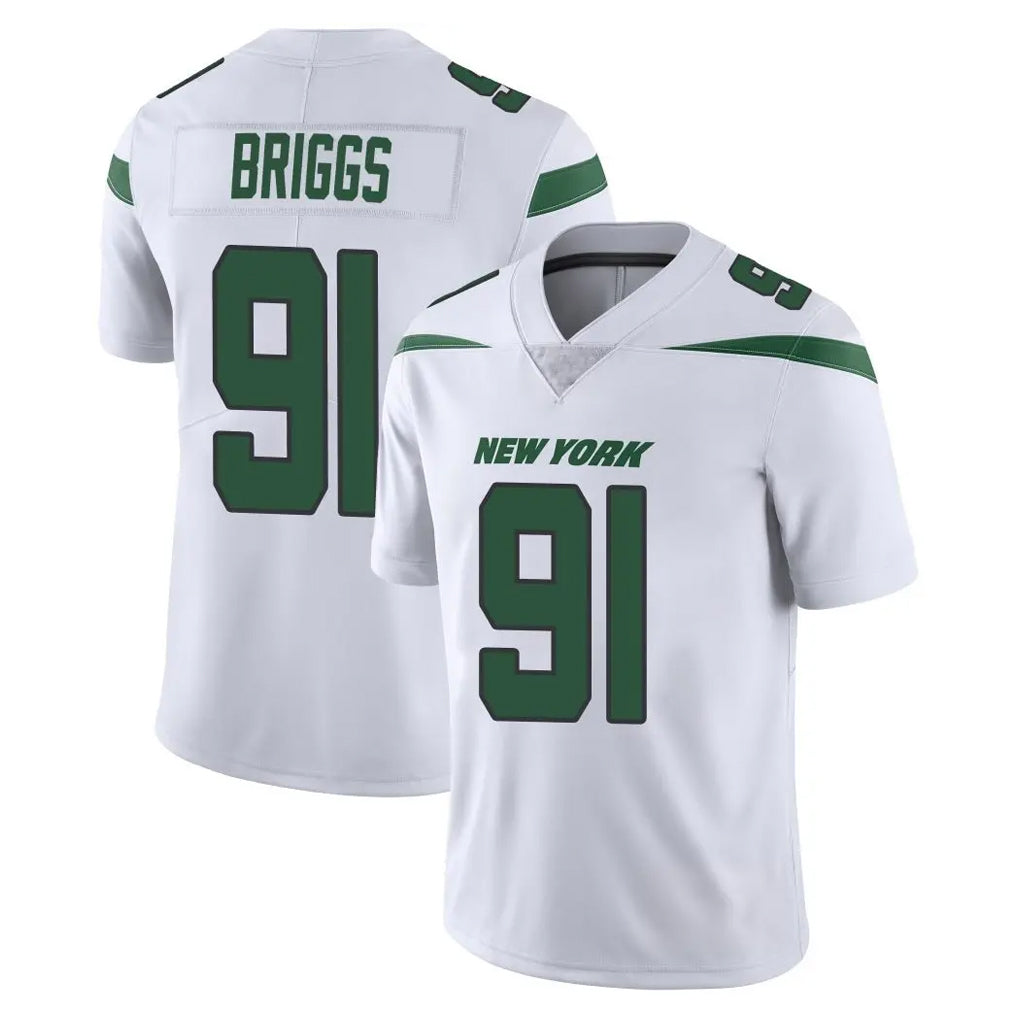 NY.Jets #91 Jowon Briggs Player White Spotlight Limited Vapor Home Game BALCE Stitched Jerseys