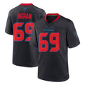 H.Texans #69 Ed Ingram Player Navy 2nd Alternate Home Game BALCE Stitched Jerseys