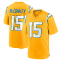LA.Chargers #15 Ladd McConkey Player Gold Home Game BALCE Stitched Jerseys