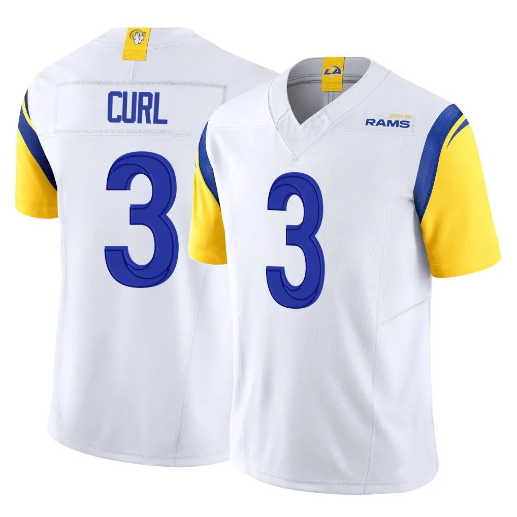 LA.Rams #3 Kam Curl Player White Limited Vapor F.U.S.E. Home Game BALCE Stitched Jerseys