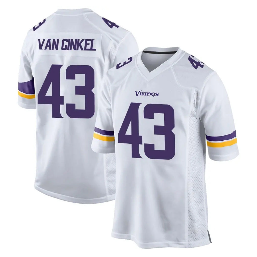 M.Vikings #43 Andrew Van Ginkel Player White Home Game BALCE Stitched Jerseys