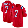 NE.Patriots #7 Carlton Davis III Player Red Home Game BALCE Stitched Jerseys