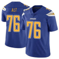 LA.Chargers #76 Joe Alt Player Royal Limited Color Rush Vapor Untouchable Home Game BALCE Stitched Jerseys