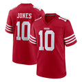 SF.49ers #10 Mac Jones Player Red Game Home BALCE Stitched Jerseys