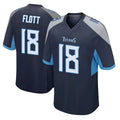 T.Titans #18 Cor'Dale Flott Player Navy Home Game BALCE Stitched Jerseys