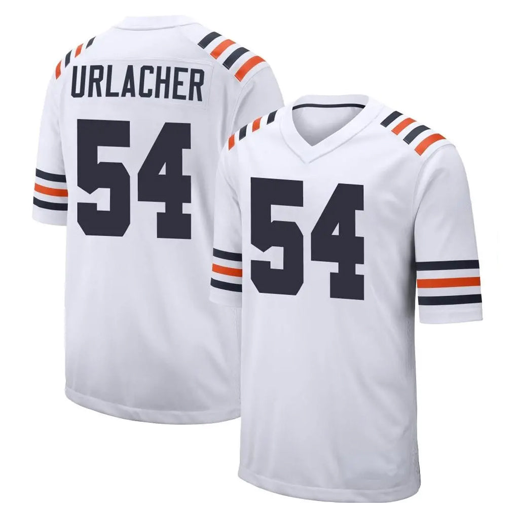 C.Bears #54 Brian Urlacher Player White Classic Home Game BALCE Stitched Jerseys
