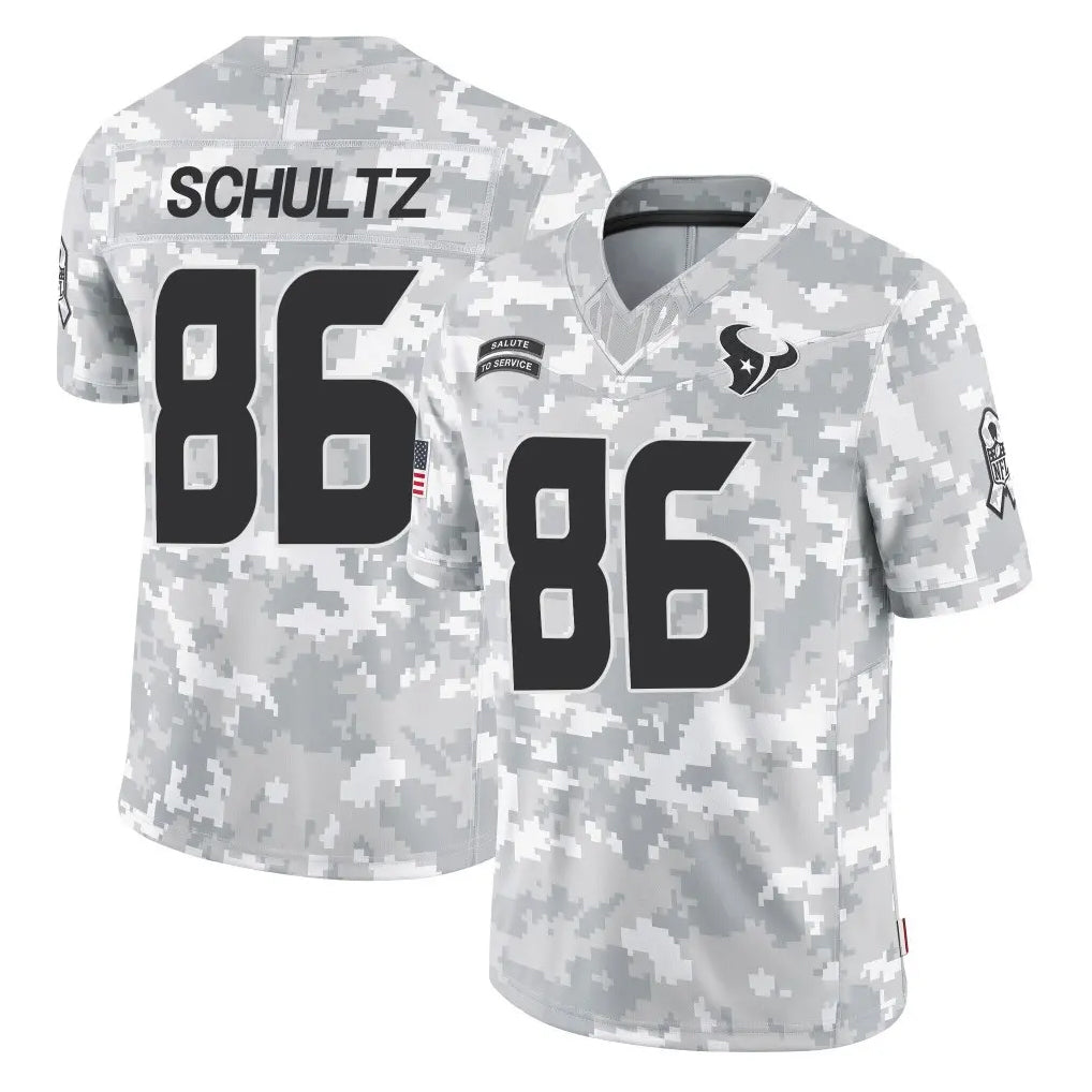 H.Texans #86 Dalton Schultz Player Arctic Camo Salute To Service Limited Game BALCE Stitched Jerseys